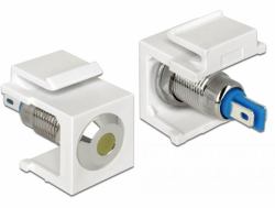 DeLOCK 86436 Drahtverbinder Keystone LED Blau, Edelstahl, Weiß, Gelb 