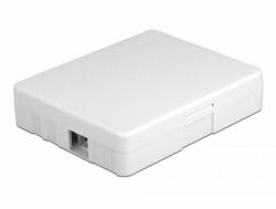 DeLOCK LWL Anschlussdose zur Wandmontage für 2 x SC Simplex oder LC Duplex weiß 