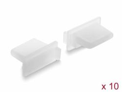 DeLOCK Staubschutz für USB Typ-A Buchse 10 Stück Silikon transparent 