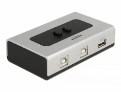 DeLOCK Umschalter USB 2.0 mit 2 x Typ-B Buchse zu 1 x Typ-A Buchse manuell bidirektional 