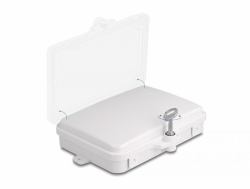 DeLOCK LWL Verteilerbox für Innen- und Außenbereich IP65 wasserfest abschließbar 6 Port weiß 