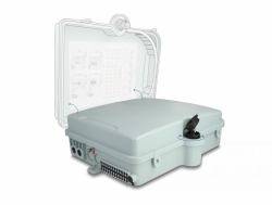 DeLOCK LWL Verteilerbox für Innen- und Außenbereich IP65 wasserfest abschließbar 24 Port grau 