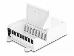DeLOCK LWL FTTH Indoor Verteilerbox zur Wandmontage 8 Port weiß 