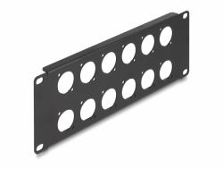 DeLOCK 10″ D-Typ Patchpanel 12 Port 2 HE schwarz 