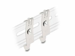 DeLOCK Desktop Patch Panel Halterung für Hutschiene mit M4 Befestigungsschrauben 2 Stück 
