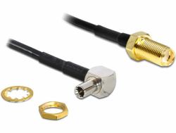 DeLOCK 88487 Koaxialkabel 1,45 m TS-9 SMA Schwarz 