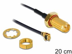 DeLOCK 88746 Koaxialkabel 0,2 m Schwarz 