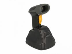 DeLOCK 2,4 GHz Barcode Scanner 1D und 2D mit Ladestation - 5 Sprachen 