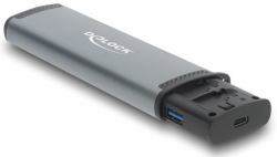 DeLOCK USB 5 Gbps Kartenleser mit SD und Micro SD Slot und Aufbewahrungsfächern für Speicherkarten 