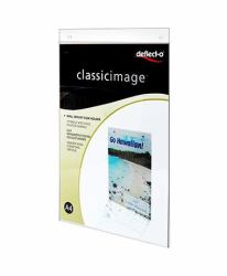 Deflecto 47001 Zeichenhalter und Informationsstand Schilderhalter A4 Polystyrol [PS] Transparent 
