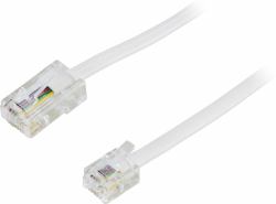 Deltaco DEL-1701 Telefonkabel 1 m Weiß 