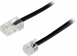 Deltaco DEL-1701S Telefonkabel 1 m Schwarz 