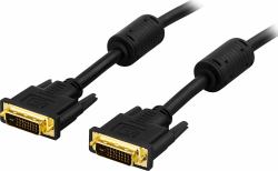 Deltaco DVI-600 DVI-Kabel 1 m DVI-D Schwarz 