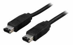 Deltaco FW-2 Firewire-Kabel 2 m 6-p Schwarz 