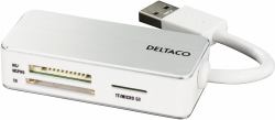 Deltaco UCR-147 Kartenleser USB 3.2 Gen 1 [3.1 Gen 1] Type-A Weiß 