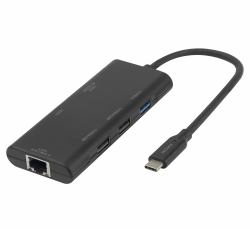 Deltaco USBC-HDMI31 laptop-dockingstation & portreplikator USB Typ-C Schwarz 