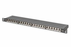 Digitus CAT 6, Klasse E High Density Patch Panel, geschirmt, schwarz 