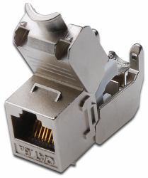 Digitus CAT6A Keystone Jack, geschirmt,Re-embedded 500 MHz gem. ISO/IEC 11801:2002 AM2:2009/09, werkzeugfreie Montage 