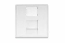 Digitus 45x45 mm 1-Port Blende mit transparentem Beschriftungsfeld für DN-93802-5 Inhalt: 1x Blende, RAL 9003 