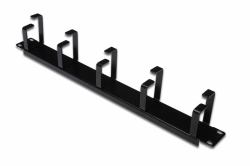 Digitus 1HE Kabelrangierpanel 5x Kabelringe 40x60 mm, Farbe schwarz [RAL 9005] 