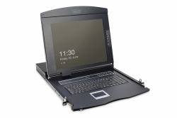 Digitus 17" LCD KVM-Konsole, 8-Port VGA, US-Tastatur 