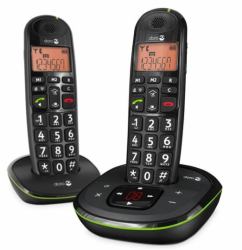 Doro PhoneEasy 105wr Duo DECT-Telefon Anrufer-Identifikation Schwarz  - ausländische Version