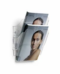 Durable FLEXIPLUS Prospektständer 2 Regale Transparent 