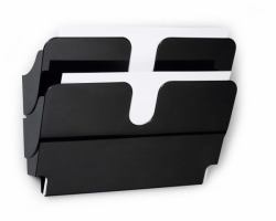 Durable FLEXIPLUS Prospektständer 2 Regale Schwarz 