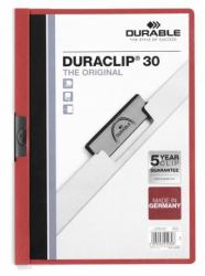 Durable Duraclip 30 Präsentations-Mappe PVC Rot, Transparent 