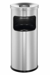 Durable Round Ashtray Bin 17L Black