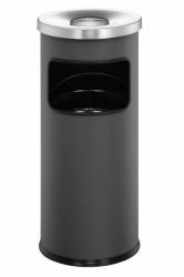 Durable 3332 17l Rund Metall Dunkelgrau Abfallkorb 
