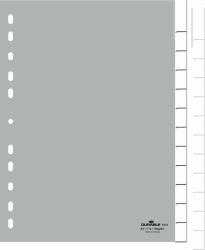 Durable 6410-10 Leerer Registerindex Polypropylen [PP] Grau 