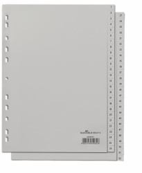 Durable 650410 Tab-Register Numerischer Registerindex Polypropylen [PP] Grau 