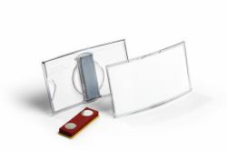 Durable Namensschild konvex mit Magnet 40 x 75 mm 