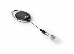 Durable BADGE REEL STYLE Namensschild mit Jojo Schwarz 10 Stück[e] 