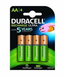 Duracell AA 2400mAh 4 Pack Wiederaufladbarer Akku Nickel-Metallhydrid [NiMH] 
