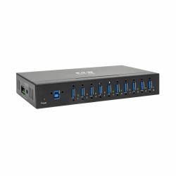 Eaton Tripp Lite U360-010-IND USB 3.x [5 Gbps] Nabe mit 10 Ports in Industriequalität – 20 kV ESD-Immunität, Metallgehäuse, montierbar 