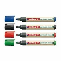 Edding EcoLine 21 Permanent-Marker Schwarz, Blau, Grün, Rot 4 Stück[e] 