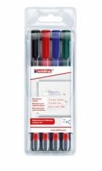 Edding 361 Marker 4 Stück[e] Fibre tip Schwarz, Blau, Grün, Rot 