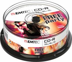 Emtec ECOC802552CB CD-Rohling CD-R 700 MB 52x 25 Stück[e] 