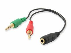 Equip 147942 Audio-Splitter Schwarz 