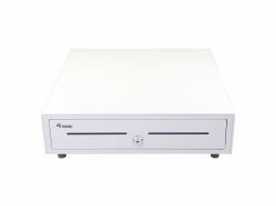 Equip Kassenschublade für Point of Sale [POS]-System, 4 Schein-/8 Münzfächer, herausnehmbare Münzschlitze, RJ11-Anschluss, weiß 