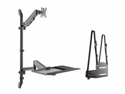 Equip 17"-32" Einzelmonitor-Wandmontage-Arbeitsstation 