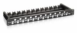 Equip 24-Port Keystone Cat.6A Ungeschirmtes Patch Panel, Schwarz 