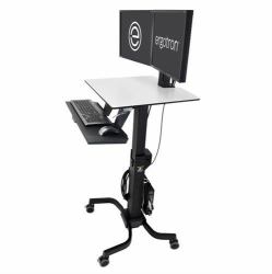 Ergotron WorkFit-C, Dual Sit-Stand Schwarz, Grau Flachbildschirm Multimedia-Wagen 
