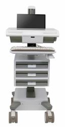 Ergotron M021-0101-111101-1-0 All-in-One PC/Workstation Halterungen/ Ständer 19,5 kg Weiß, Grau 43,2 cm [17"] 