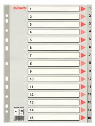 Esselte 100131 Tab-Register Numerischer Registerindex Polypropylen [PP] Grau 