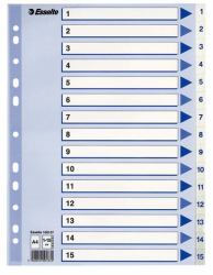 Esselte 100137 Tab-Register Numerischer Registerindex Polypropylen [PP] Blau, Weiß 