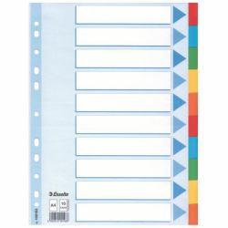 Esselte Multicoloured Card Divider Leerer Registerindex Karton Mehrfarbig 