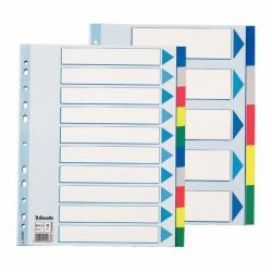 Esselte Plastic tabs, A4 Leerer Registerindex Polyvinylchlorid [PVC] 
